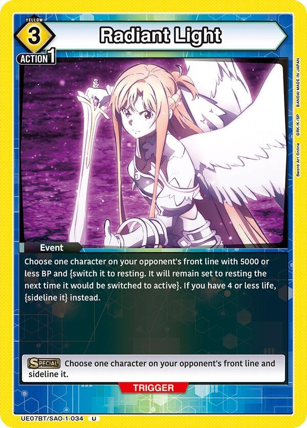 Image for Radiant Light (UE07BT/SAO-1-034) (UE07BT) - Union Arena