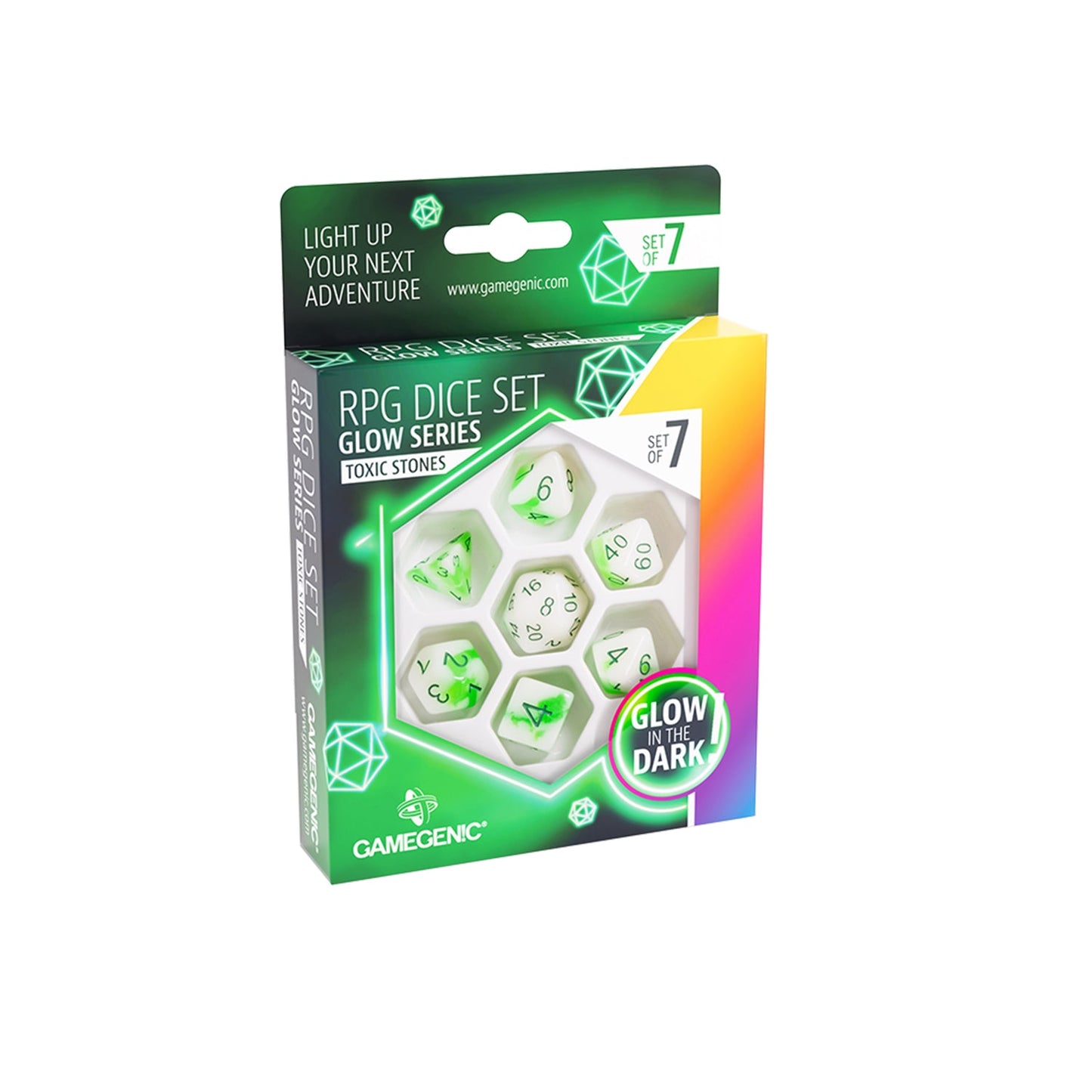 GLOW SERIES - RPG DICE SET (7PCS)