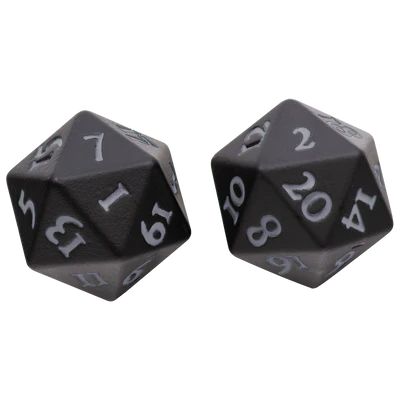 Ultra Pro: Vivid Heavy Metal Dice: Black (2)