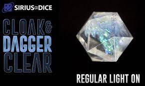Sirius Dice Cloak and Dagger Clear Polyhedral Set 16mm
