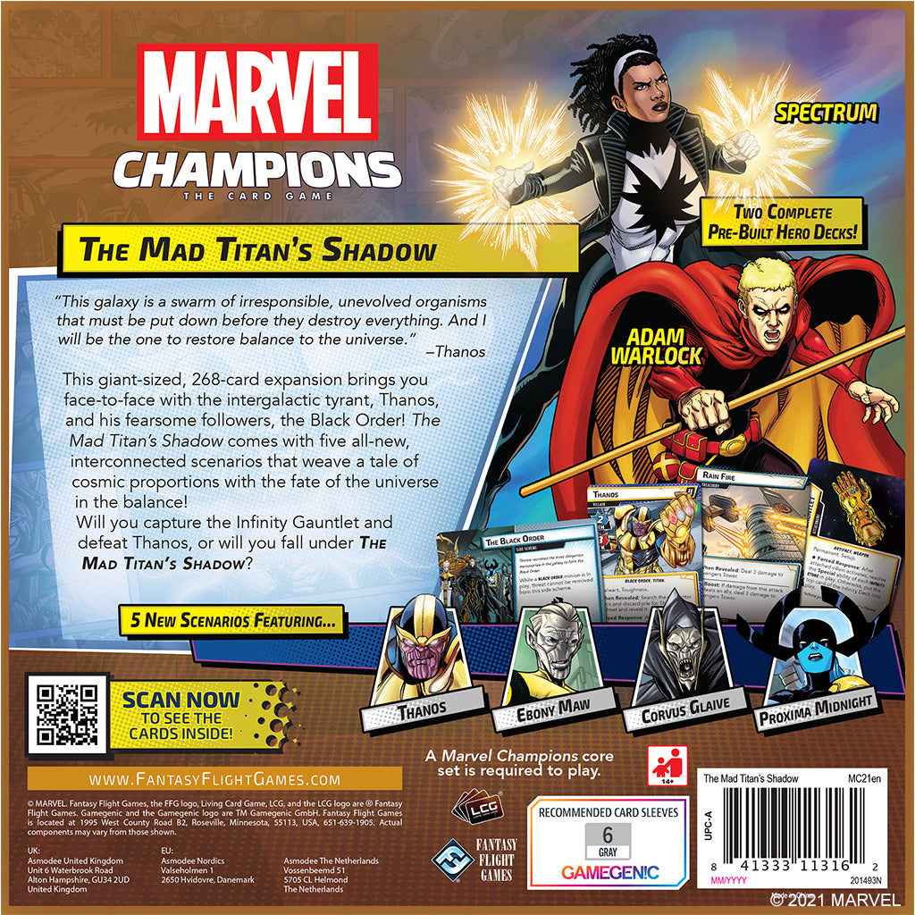 Marvel Champions LCG: The Mad Titan's Shadow Expansion