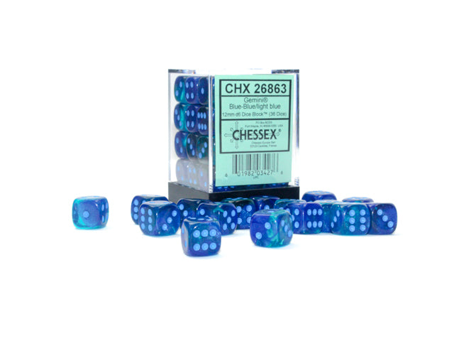 Gemini® Polyhedral Blue-Blue/light blue Luminary™ 36-Die