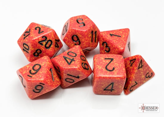 Chessex: Speckled Polyhedral Fire 7-Die Set