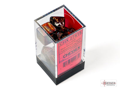 Chessex Dice Scarab Mini Blue Blood/gold Polyhedral 7-Die Set