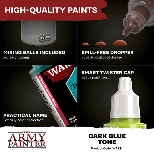The Army Painter Warpaints Fanatic Wash Dark Blue Tone