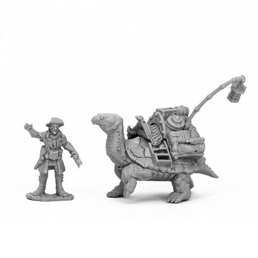 Reaper Miniatures: Bones Black Dreadmere Tortoise & Drayman