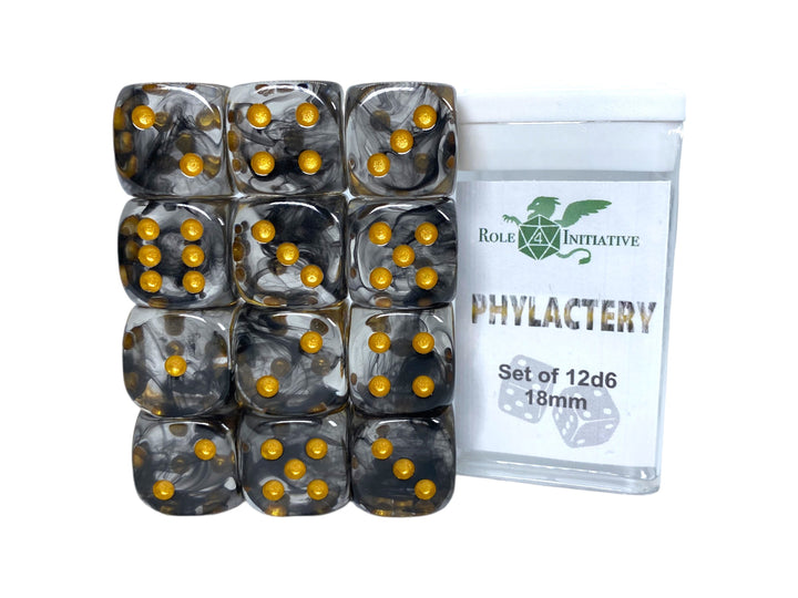 D6 Dice Set Diffusion Phylactery set of 12D6 (18mm)