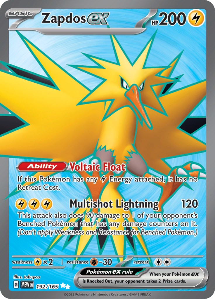 Zapdos ex (192/165) [Scarlet & Violet 151]