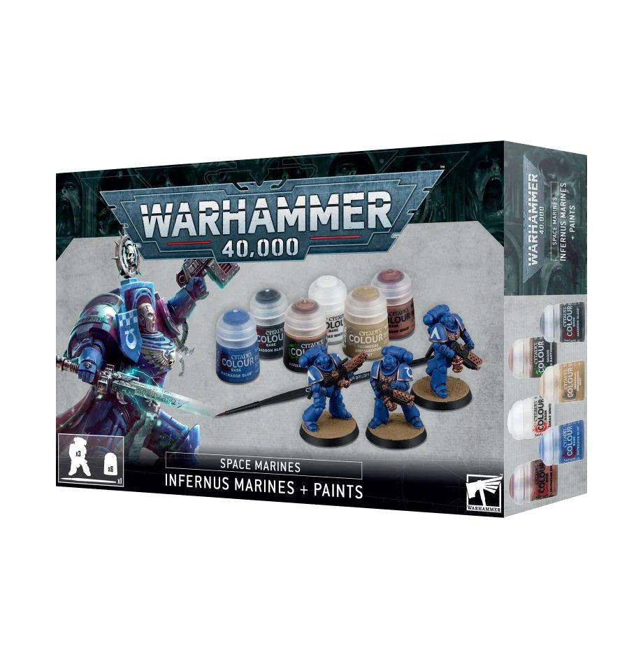 Warhammer 40,000 Space Marines Infernus Marines + Paints Set