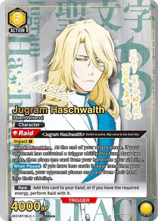 Image for Jugram Haschwalth (020) (SR**) (UE01BT/BLC-1-020) [UE01BT: BLEACH: Thousand-Year Blood War] - Union Arena