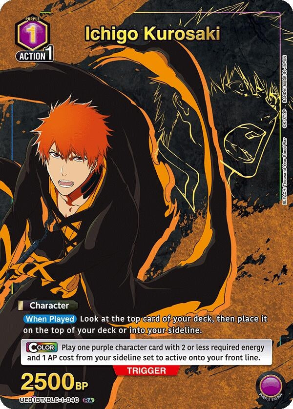 Image for Ichigo Kurosaki (040) (R*) (UE01BT/BLC-1-040) [UE01BT: BLEACH: Thousand-Year Blood War] - Union Arena