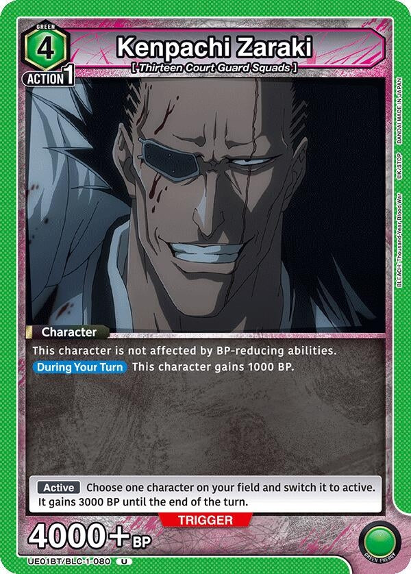 Image for Kenpachi Zaraki (080) (UE01BT/BLC-1-080) [UE01BT: BLEACH: Thousand-Year Blood War] - Union Arena