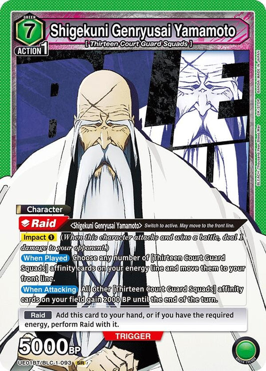 Image for Shigekuni Genryusai Yamamoto (093) (UE01BT/BLC-1-093) [UE01BT: BLEACH: Thousand-Year Blood War] - Union Arena