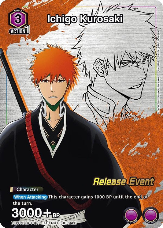 Image for Ichigo Kurosaki (Release Event Participation) (UEPR/BLC-1-103) [UE01BT: BLEACH: Thousand-Year Blood War Release Event Cards] - Union Arena