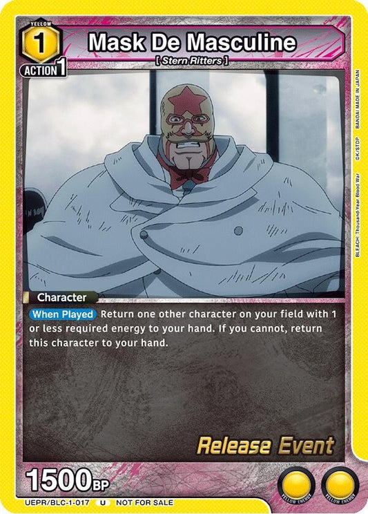 Image for Mask De Masculine (UEPR/BLC-1-017) [UE01BT: BLEACH: Thousand-Year Blood War Release Event Cards] - Union Arena
