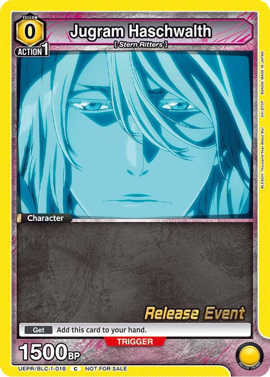Image for Jugram Haschwalth (018) (UEPR/BLC-1-018) [UE01BT: BLEACH: Thousand-Year Blood War Release Event Cards] - Union Arena