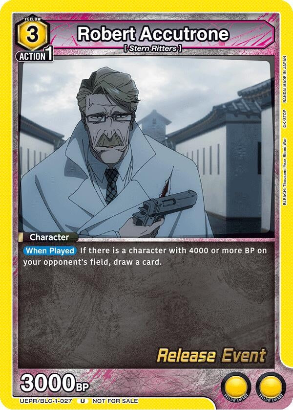 Image for Robert Accutrone (UEPR/BLC-1-027) [UE01BT: BLEACH: Thousand-Year Blood War Release Event Cards] - Union Arena