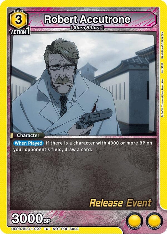 Image for Robert Accutrone (UEPR/BLC-1-027) [UE01BT: BLEACH: Thousand-Year Blood War Release Event Cards] - Union Arena
