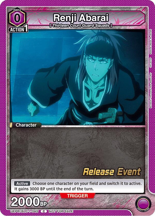 Image for Renji Abarai (045) (UEPR/BLC-1-045) [UE01BT: BLEACH: Thousand-Year Blood War Release Event Cards] - Union Arena