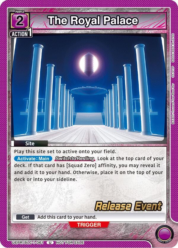 Image for The Royal Palace (UEPR/BLC-1-061) [UE01BT: BLEACH: Thousand-Year Blood War Release Event Cards] - Union Arena