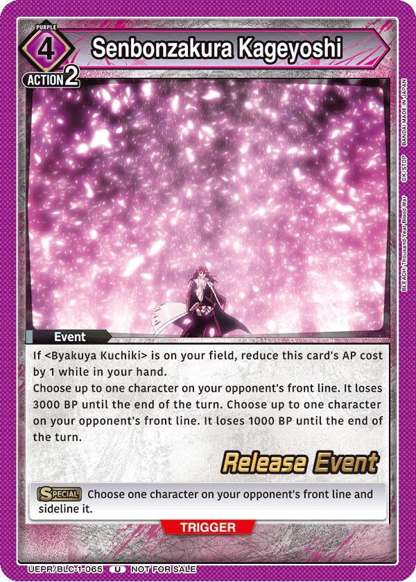 Image for Senbonzakura Kageyoshi (UEPR/BLC-1-065) [UE01BT: BLEACH: Thousand-Year Blood War Release Event Cards] - Union Arena