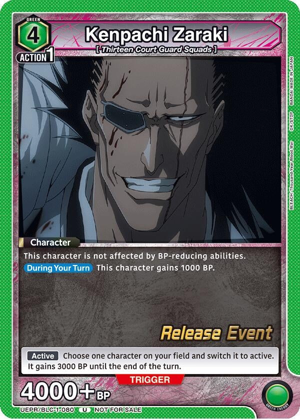 Image for Kenpachi Zaraki (080) (UEPR/BLC-1-080) [UE01BT: BLEACH: Thousand-Year Blood War Release Event Cards] - Union Arena