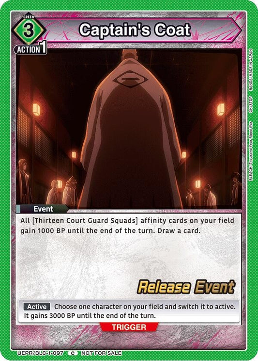 Image for Captain's Coat (UEPR/BLC-1-097) [UE01BT: BLEACH: Thousand-Year Blood War Release Event Cards] - Union Arena