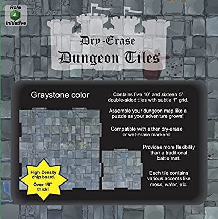 Dry Erase Tiles Dungeon Booster Greystone Combo Pack