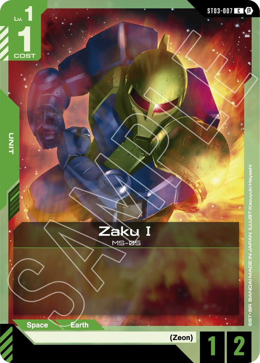 Image for Zaku I (ST03-007) (GD01_b) - Gundam Card Game