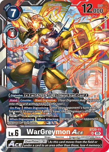 Image for WarGreymon ACE (ST20-11 SR) (ST-20) - Digimon Card Game