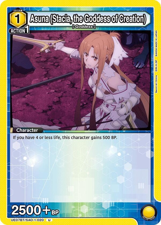 Image for Asuna (Stacia, the Goddess of Creation) (020) (UE07BT/SAO-1-020) (UE07BT) - Union Arena