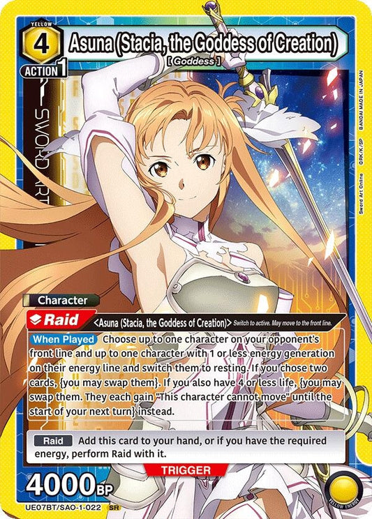 Image for Asuna (Stacia, the Goddess of Creation) (022) (UE07BT/SAO-1-022) (UE07BT) - Union Arena