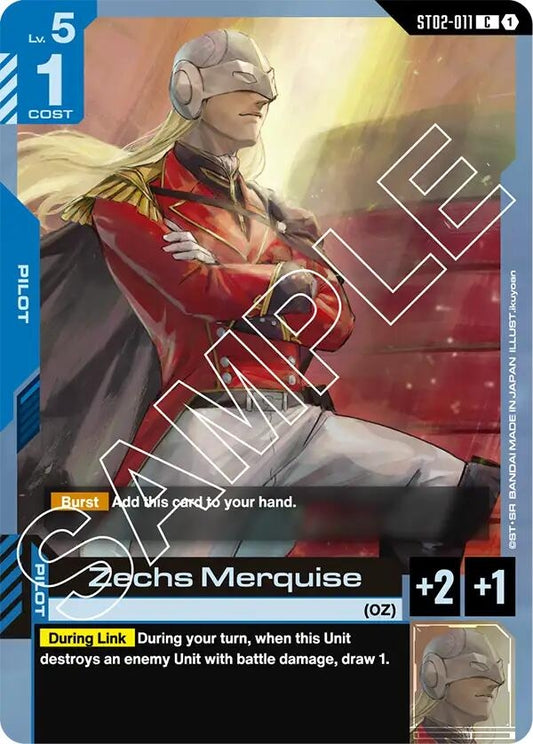 Image for Zechs Merquise (ST02-011) (ST02) - Gundam Card Game