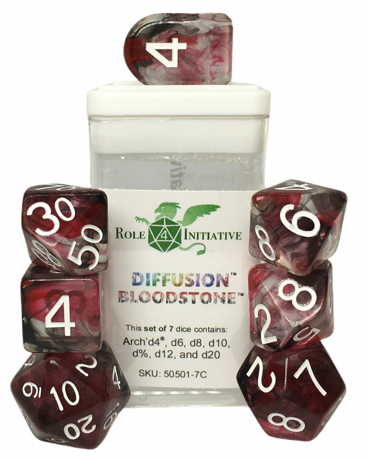 Role 4 Initiative Diffusion Bloodstone 7 Die Polyhedral Set