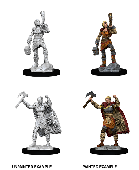 WizKids Nolzur's Marvelous Miniatures: Unpainted Miniatures: Female Human Barbarian