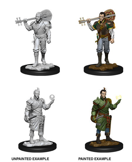 WizKids Nolzur's Marvelous Miniatures: Unpainted Miniatures: Male Half-Elf Bard