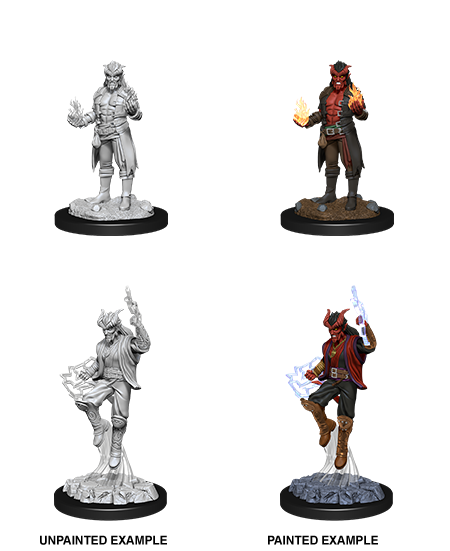 WizKids Nolzur's Marvelous Miniatures: Unpainted Miniatures: Male Tiefling Sorceror