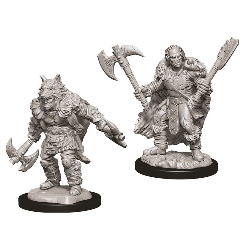 WizKids Nolzur's Marvelous Miniatures: Unpainted Miniatures: Male Half-Orc Barbarian