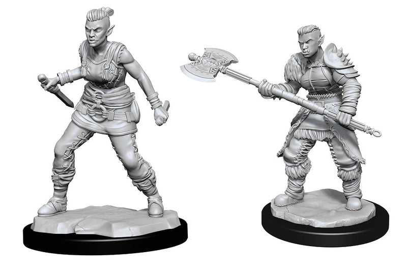 WizKids Nolzur's Marvelous Miniatures: Unpainted Miniatures: Orc Barbarian Female