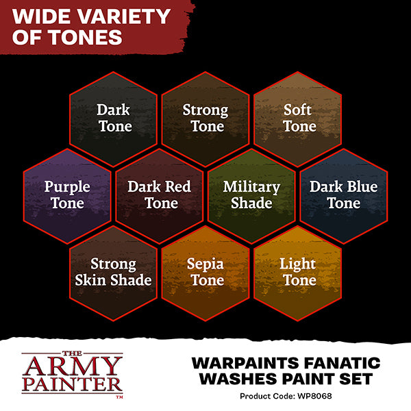 The Army Painter Warpaints Fanatic Washes Paint Set