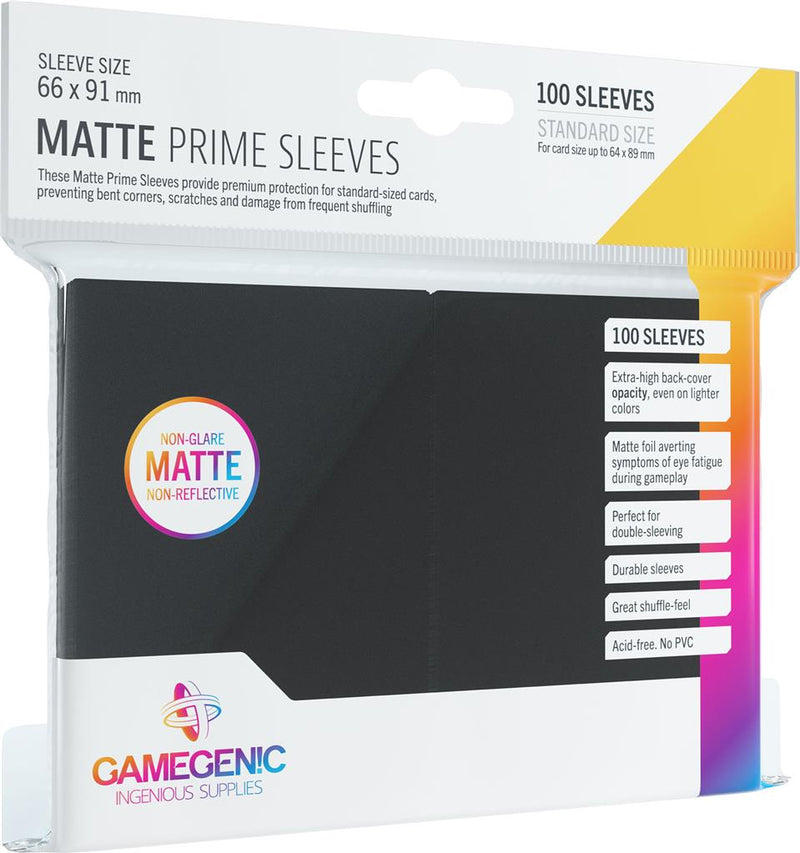 Prime Sleeves Black 100 Matte