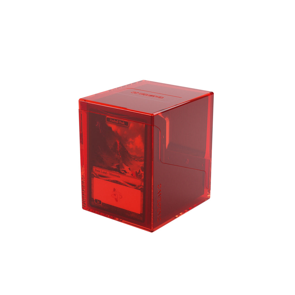GRANCY BigCardigan Mレッド GameGenic: Bastion 100+XL Red/Clear Deck Box – GMI GAMES
