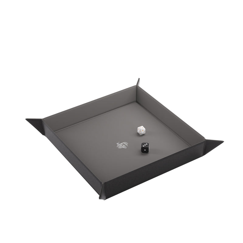 MAGNETIC DICE TRAY SQUARE BLACK/GRAY