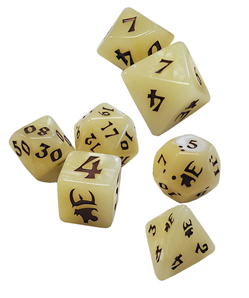 Polyhedral Dice Set (7): Munchkin - Tan/Brown