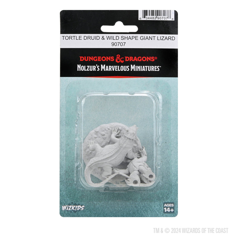Wizkids! Dungeons & Dragons Nolzur's Marvelous Miniatures - Tortle Druid & Wild Shape Giant Lizard