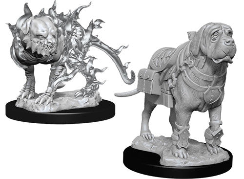 Dungeons & Dragons Nolzur`s Marvelous Unpainted Miniatures: W11 Mastif & Shadow Mastif