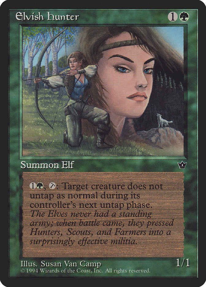 Elvish Hunter (Susan Van Camp) [Fallen Empires]