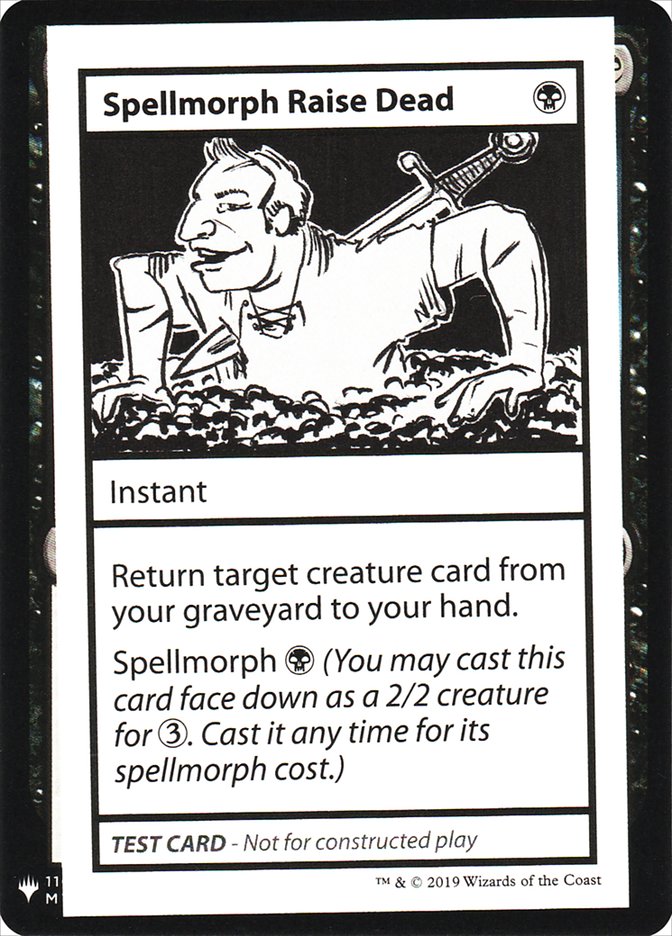 Spellmorph Raise Dead [Mystery Booster Playtest Cards]