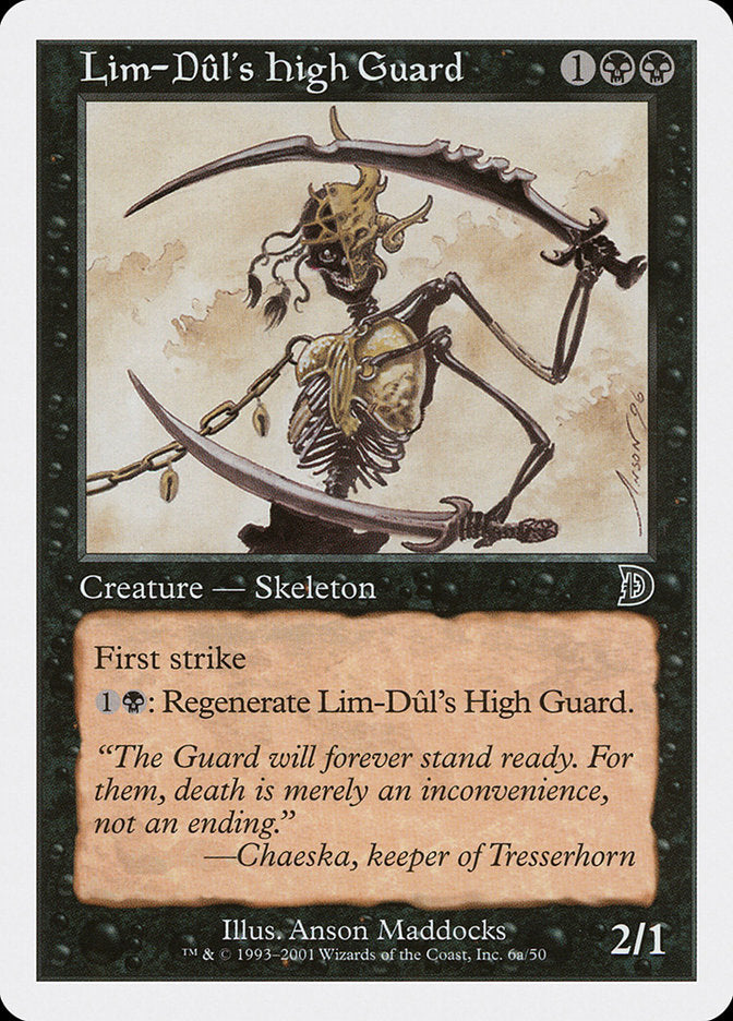 Lim-Dul's High Guard (Holding Sword) [Deckmasters]