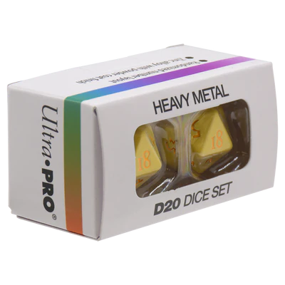 Ultra Pro: Vivid Heavy Metal Dice: Yellow (2)